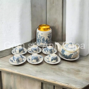 Ấm chén Bát Tràng Men Rạn - Bình Trà Ấm pha trà sang trọng, giảm giá 415.000₫ 2