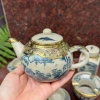 Ấm chén bọc đồng men rạn dáng hồng Bát Tràng – Giá ưu đãi 250.000đ, chất liệu đồng & men 7