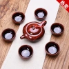 Ấm chén kiến trản men hỏa biến 1 ấm 6 chén trà và hộp đựng Huydecor - Giá chỉ 116k