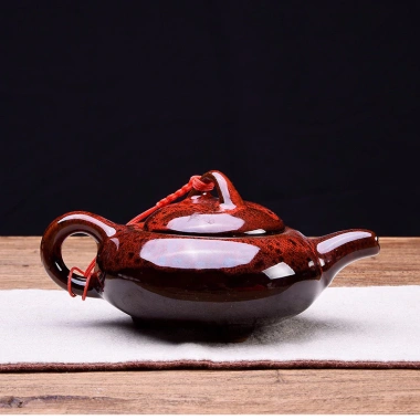 Ấm chén kiến trản men hỏa biến 1 ấm 6 chén trà và hộp đựng Huydecor - Giá chỉ 116k
