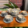 Ấm chén men rạn cổ Bát Tràng - Bộ Trúc Lâm Thất Hiền, Cổ Tự gốc Tùng, Nhị Cảnh Sơn Thuỷ quai đồng - Giá ưu đãi 260.000₫ 8