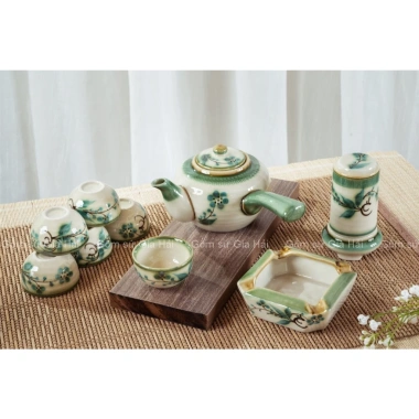 Ấm chén men tro Bát Tràng Thiết kế truyền thống, chất liệu bền, chỉ 65.000₫