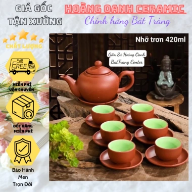 Ấm chén pha trà Bát Tràng đất nung đỏ - Đẹp, mộc mạc, giá rẻ tận xưởng 208.522₫