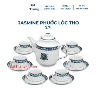 Ấm chén pha trà Bát Tràng men sứ trắng 700ml Jasmine Chim Lạc 7 mẫu giá 355.950đ 6