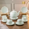 Ấm chén pha trà Bát Tràng men trắng tinh xảo viền vàng cao cấp – giá rẻ, giảm 20% 10