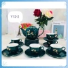 Ấm Chén Trà Men Lục Bảo Vàng Kim SEN - Thiết Kế Sang Trọng, Giảm Giá Đặc Biệt 380k