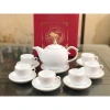 Ấm chén trắng viền vàng, bát tráng cao cấp – Quà tặng sang trọng, giá 220.000₫