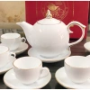 Ấm chén trắng viền vàng, bát tráng cao cấp – Quà tặng sang trọng, giá 220.000₫ 9