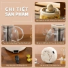 Ấm Điện Thủy Tinh 400W DOMES - Pha Trà Nóng, Giữ Nhiệt 24h, Lõi Lọc Trà Mùa Đông, Quà Tết Ý Nghĩa 328k 8