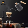 Ấm đun nước 350ml cổ ngỗng, nhỏ giọt, nắp kín, pha cà phê & trà, dùng trong nhà và ngoài trời 4