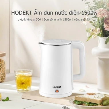 Ấm đun nước điện HODEKT 1.8L/2.3L nhanh, thép không gỉ, 2 lớp chống bỏng, 157.000₫ 2 Ấm đun nước điện HODEKT 1.8L/2.3L nhanh, thép không gỉ, 2 lớp chống bỏng, 157.000₫ 2