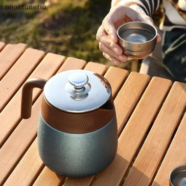 Ấm đun nước titan cao cấp NS dung tích lớn, ấm trà & tách cầm tay, phù hợp doanh nghiệp và gia đình - Giá ưu đãi 345.620₫ 4