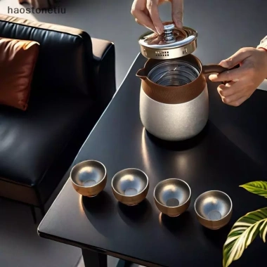 Ấm đun nước titan cao cấp NS dung tích lớn, ấm trà & tách cầm tay, phù hợp doanh nghiệp và gia đình - Giá ưu đãi 345.620₫ 5