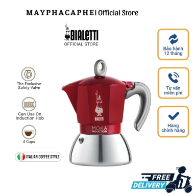 Ấm Pha Cà Phê Bialetti Moka Pot 4 Cốc Inox Dễ Dùng Trên Mọi Loại Bếp Nhập Đức Tương Thích Induction Ấm Pha Cà Phê Bialetti Moka Pot 4 Cốc Inox Dễ Dùng Trên Mọi Loại Bếp Nhập Đức Tương Thích Induction