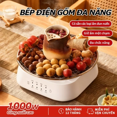 Ấm Siêu Tốc 1.000ml Bếp Điện Mini 1.000W 8 tính năng, bảo hành 12 tháng, 218.000đ