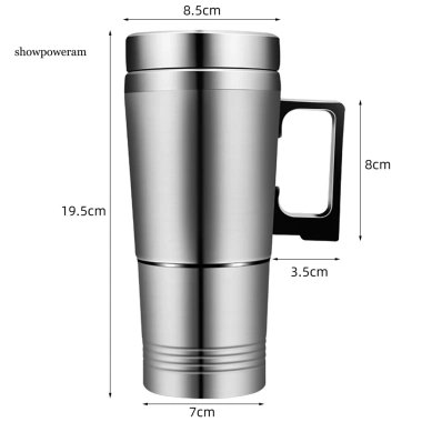 Ấm Siêu Tốc SPM 12/24V 300ml Không Gỉ – Nóng Nhanh Trà Cà Phê Xe Điện – 282k