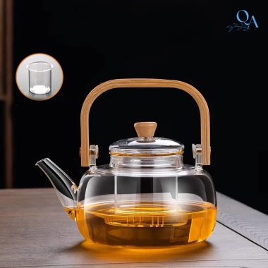 Ấm Thủy Tinh Chịu Nhiệt 900ml Đun Trực Tiếp Trên Bếp Gas & Hồng Ngoại - Ưu Đãi 225k