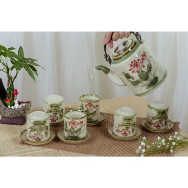 Ấm tích Bát Tràng da lươn sang chảnh - Hạm chè, pha trà xanh, giá ưu đãi 290k