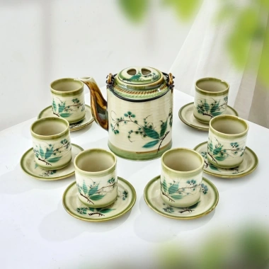 Ấm tích Bát Tràng da lươn sang chảnh - Hạm chè, pha trà xanh, giá ưu đãi 290k