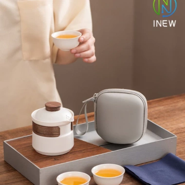 Ấm trà du lịch di động nồi ba cốc, bộ trà Kung Fu ngoài trời, giá ưu đãi 154.000₫