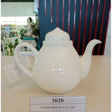Ấm trà gốm sứ cao cấp 1.1 lít - Thiết kế sang trọng, giữ nhiệt lâu, giá 125.000₫ 2