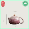 Ấm trà sứ Thanh Hóa men rạn họa tiết mẫu đơn 180ml mẫu hồng nhạt giá ưu đãi 7
