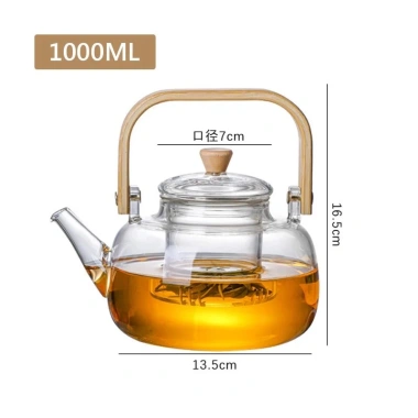 Ấm trà thủy tinh chịu nhiệt bộ lọc - Thép không gỉ cho trà Kung Fu, cà phê, Puer chỉ 160.000₫ 3