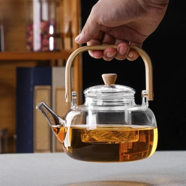 Ấm trà thủy tinh chịu nhiệt bộ lọc - Thép không gỉ cho trà Kung Fu, cà phê, Puer chỉ 160.000₫ 5