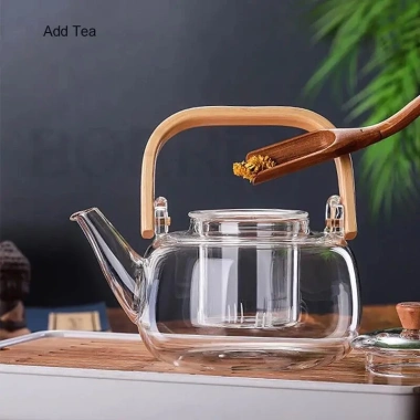 Ấm trà thủy tinh chịu nhiệt bộ lọc - Thép không gỉ cho trà Kung Fu, cà phê, Puer chỉ 160.000₫ 8