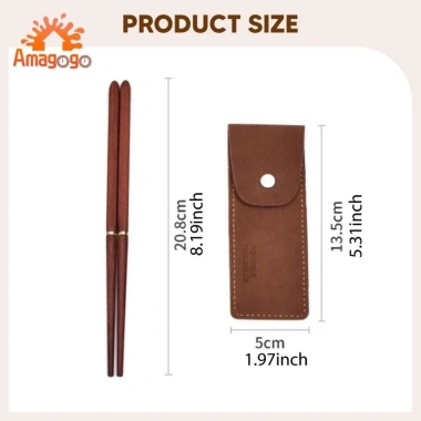 Amagogo Đũa Gỗ Du Lịch + Túi Đựng Di Động Dao Kéo Dã Ngoại Cắm Trại – 123.200₫ 4