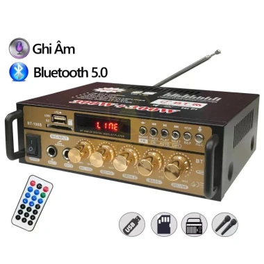 Ampli Mini Loa Amly Bluetooth BT-198B 600W Karaoke Gia Đình Xe Ô Tô Giá Ưu Đãi 400k