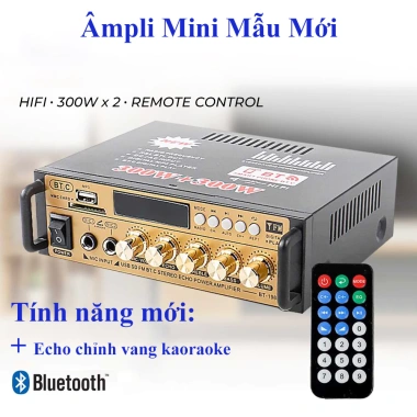 Ampli Mini Loa Amly Bluetooth BT-198B 600W Karaoke Gia Đình Xe Ô Tô Giá Ưu Đãi 400k