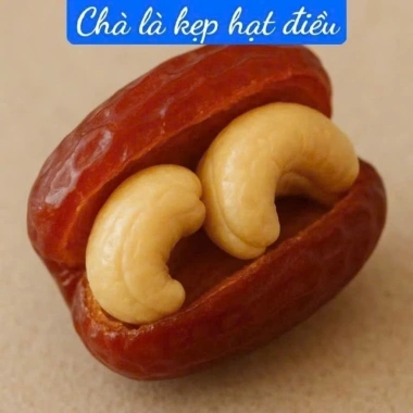 Ăn Vặt Ngon - Chà Là Sấy Dẻo Kẹp Hạt Điều, Năng Lượng, Dinh Dưỡng, Giá Tốt 40.000 VND
