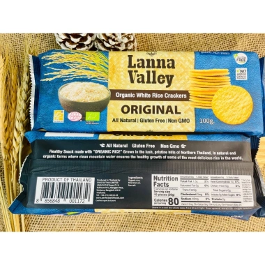 ANBIO Bánh gạo hữu cơ Lanna Valley nhập khẩu Thái Lan - Chứng nhận EU, 41.650đ 5