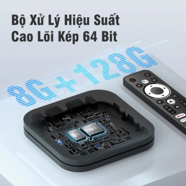 Android TV Box 8K 8G+128GB - Kiểm Soát Giọng Nói, WiFi/4G, Băng Tần Kép, 100 Kênh Miễn Phí - 449.000₫