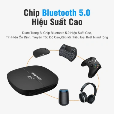 Android TV Box 8K 8G+128GB - Kiểm Soát Giọng Nói, WiFi/4G, Băng Tần Kép, 100 Kênh Miễn Phí - 449.000₫