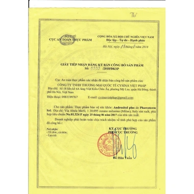 Andrositol Plus chính hãng - hỗ trợ sinh sản nam giới, tem phụ VN, chỉ 855.000₫