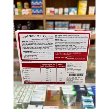 Andrositol Plus chính hãng - hỗ trợ sinh sản nam giới, tem phụ VN, chỉ 855.000₫