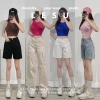 Ảnh Tự Chụp Croptop 3 Lỗ Thun Trơn – Kiểu Dáng Nữ Thời Trang, Giá Ưu Đãi 109.000₫ 3