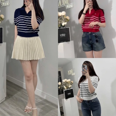 Ảnh tự chụp Len mongthi cổ bẻ kẻ ngang Giá chỉ 198.000đ giảm 23% 6 Ảnh tự chụp Len mongthi cổ bẻ kẻ ngang Giá chỉ 198.000đ giảm 23% 6
