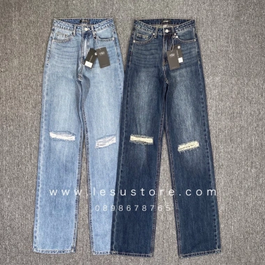 Ảnh tự chụp Quần jeans Culottes cotton rách xẻ 2 gối dài 105cm - Giá chỉ 375.000đ 2 Ảnh tự chụp Quần jeans Culottes cotton rách xẻ 2 gối dài 105cm - Giá chỉ 375.000đ 2