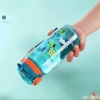 ANHUITYJ Bình Nước Khủng Long 600ml Trẻ Em - Cốc Ống Hút Silicon Chống Rò Rỉ 4