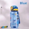 ANHUITYJ Bình Nước Khủng Long 600ml Trẻ Em - Cốc Ống Hút Silicon Chống Rò Rỉ 10