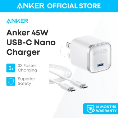 Anker Sạc Nano 45W Type-C Nhanh, Gập Nhỏ Gọn USB-C Charger A2.692/B2.692 - 479.000₫