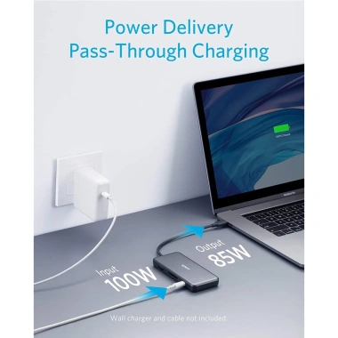 Anker USB‑C 7 trong 1: HDMI 4K, Sạc 100W, 2 USB‑A 5Gbps, Đọc thẻ SD & Micro SD - Giá chỉ 945.000₫