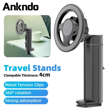 Ankndo Đế Đỡ Điện Thoại Xoay 360°, Rảnh Tay Du Lịch Tương Thích iPhone 15 Pro Max