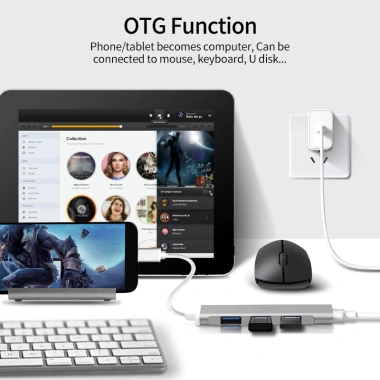 Ankndo HUB 4 cổng USB 2.0/3.0 sang Type-C - Mở rộng kết nối cho Laptop, giá 62.130 VND