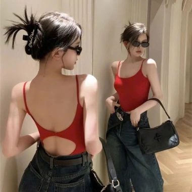 Áo 2 dây ôm dáng hở lưng gợi cảm, tính năng động NGOMINH SP295 - Giá 99.000 VND