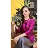 Áo bà ba cổ Tết tơ tằm cao cấp tay lỡ khoá sau, màu độc lạ sang trọng - 550k 5