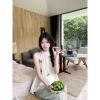 Áo Ba Chiều Bướm Voan Cổ Treo Che Bụng Rộng Rãi, Hở Vai Không Tay - Giá 250k 2